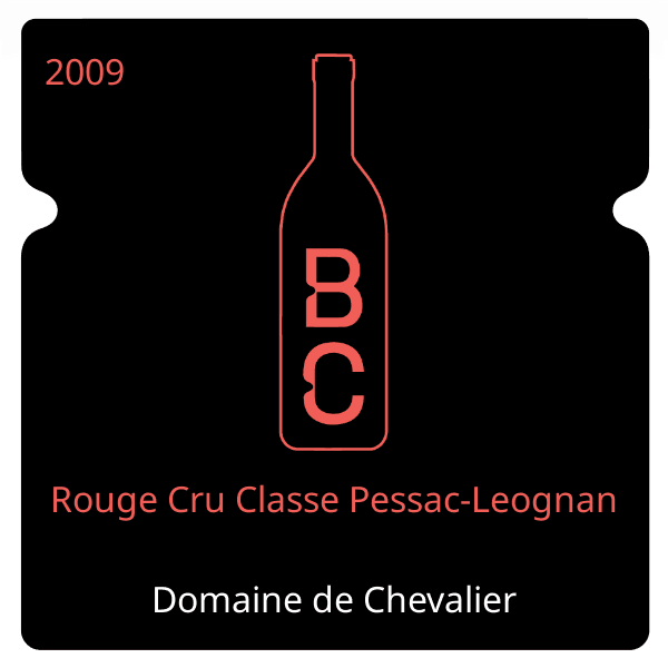 Chevalier Rouge Cru Classe Pessac-Leognan 2009