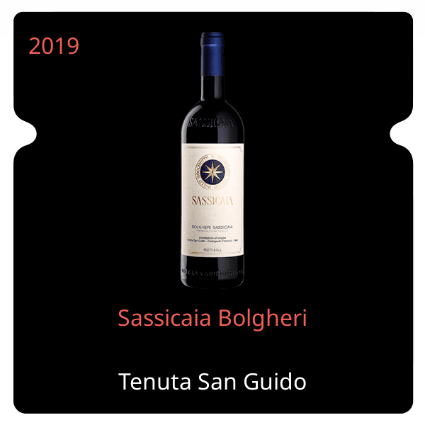 San Guido Sassicaia Bolgheri 2019