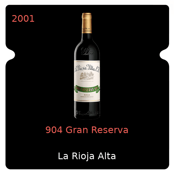 Rioja Alta 904 Gran Reserva 2001