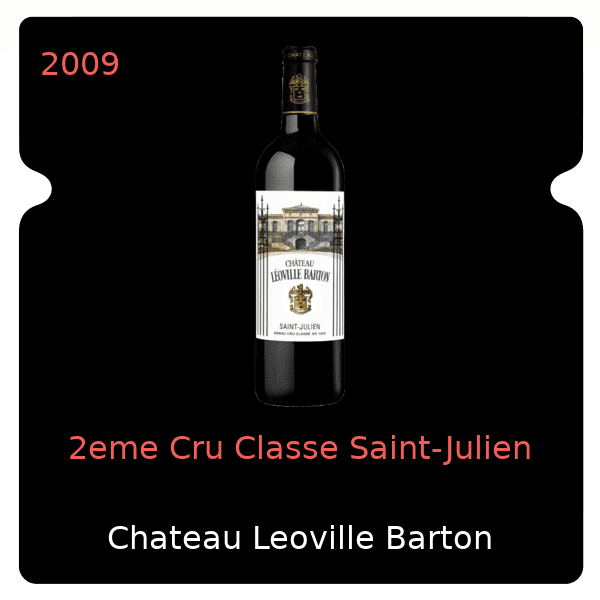 Leoville Barton 2eme Cru Classe Saint-Julien 2009