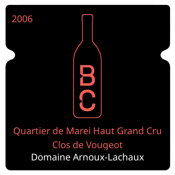 Arnoux-Lachaux Quartier de Marei Haut Grand Cru Clos de Vougeot 2006