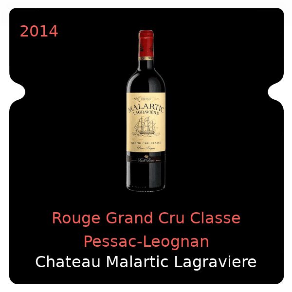 Malartic Lagraviere Rouge Grand Cru Classe Pessac-Leognan 2014
