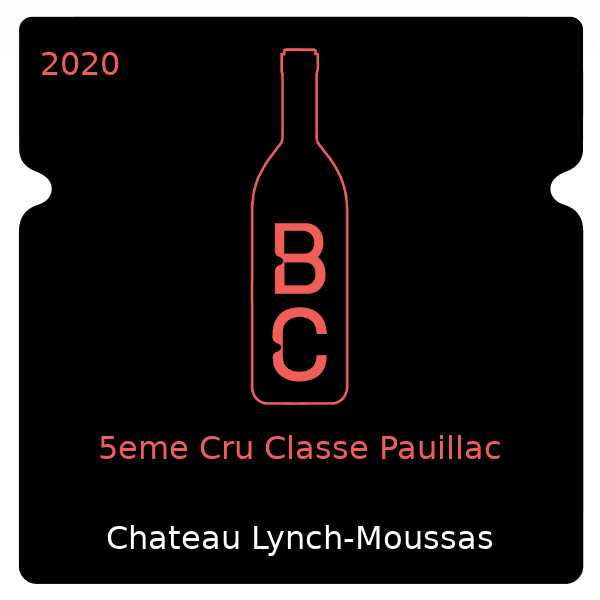 Lynch-Moussas 5eme Cru Classe Pauillac 2020