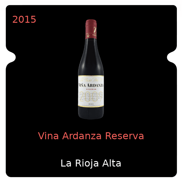 Rioja Alta Vina Ardanza Reserva 2015