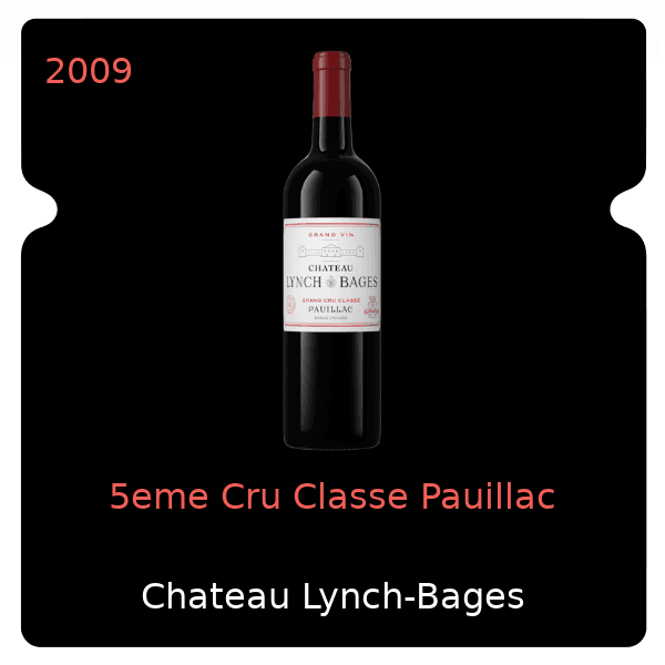 Lynch-Bages 5eme Cru Classe Pauillac 2009