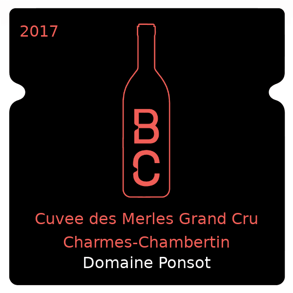 Ponsot Cuvee des Merles Grand Cru Charmes-Chambertin 2017