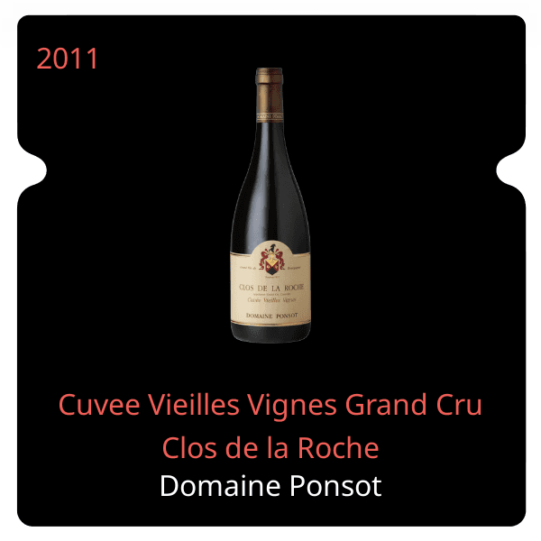 Ponsot Cuvee Vieilles Vignes Grand Cru Clos de la Roche 2011