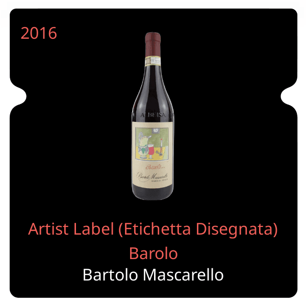 Bartolo Mascarello Artist Label (Etichetta Disegnata) Barolo 2016