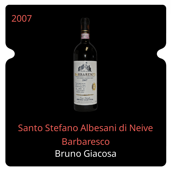 Bruno Giacosa Santo Stefano Albesani di Neive Barbaresco 2007