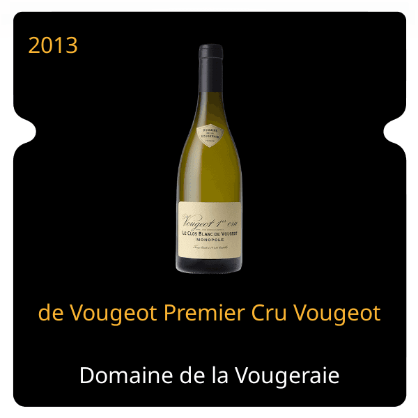 Vougeraie de Vougeot Premier Cru Vougeot 2013