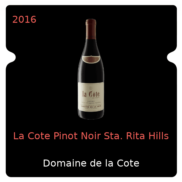 La Cote Pinot Noir Sta. Rita Hills 2016