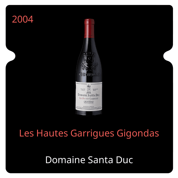Santa Duc Les Hautes Garrigues Gigondas 2004