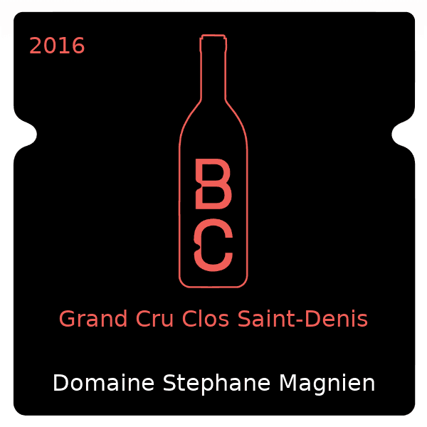 Stephane Magnien Grand Cru Clos Saint-Denis 2016