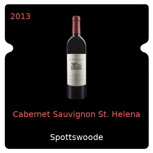 Spottswoode Cabernet Sauvignon St. Helena 2013