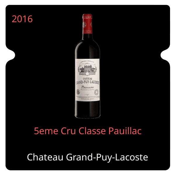 Grand-Puy-Lacoste 5eme Cru Classe Pauillac 2016