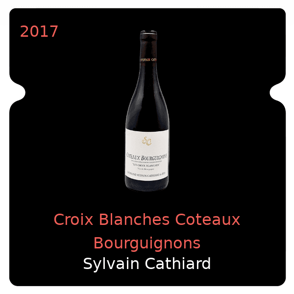 Sylvain Cathiard Croix Blanches Coteaux Bourguignons 2017