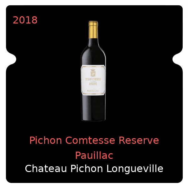 Pichon Longueville Comtesse de Lalande Pichon Comtesse Reserve Pauillac 2018