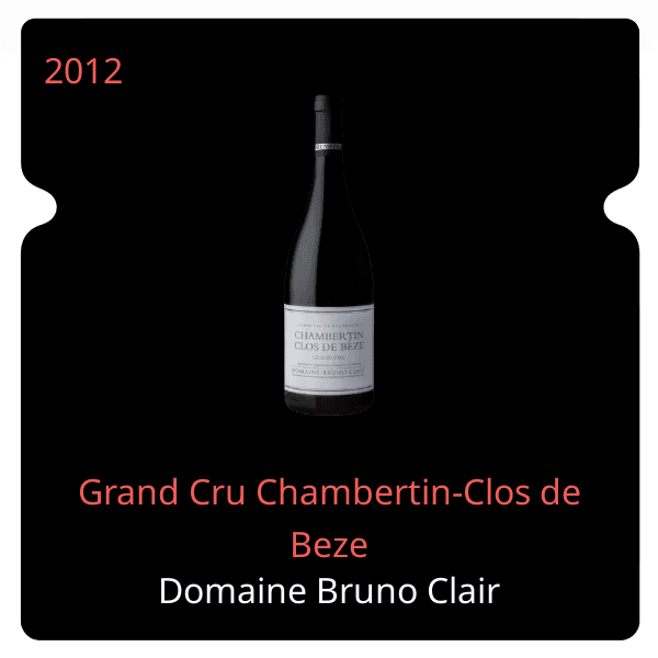 Bruno Clair Grand Cru Chambertin-Clos de Beze 2012