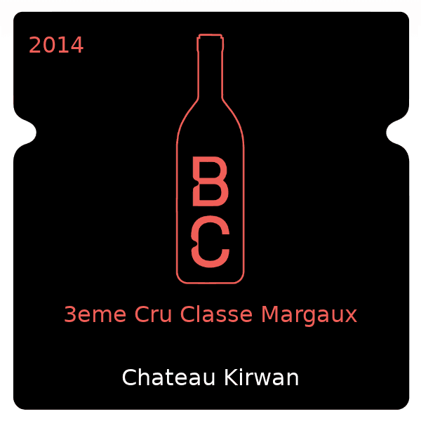 Kirwan 3eme Cru Classe Margaux 2014